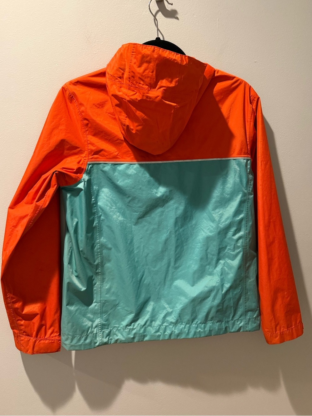 Patagonia Raincoat Torentshell Boys Size XL Orange Green Hooded Jacket - Picture 3 of 8